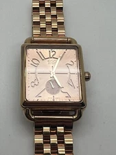 ladies ESQ by Movado 07101408 Rose Gold Stainless Steel Watch new battery C5