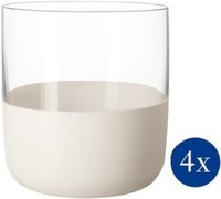 Villeroy & Boch Manufacture Rock Blanc Glass Shotglas / Schnapsglas Set 4Tlg. Je
