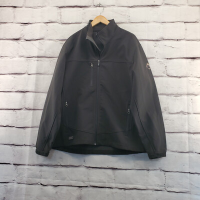 DRI DUCK Jacket Mens Large Waterproof Long Sleeve Full Zip Softshell Black