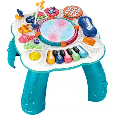 MalPlay Spieltisch Lernspielzeug Musikpanel 8in1 Klaviertasttur Musikspielzeug