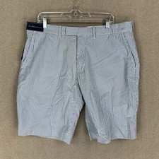 Polo Ralph Lauren Shorts size 38 Blue White Seersucker 100 Cotton