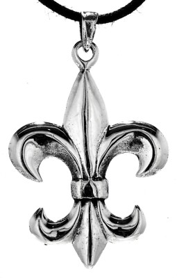 Fleur de Lis Fleur Lys französische Lilie Silber Silberanhänger Anhänger Nr. 184