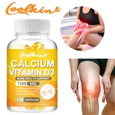 Calcium Vitamin D3 1300mg - Bones,Teeth and Nails Health,Immunity,Muscle Support