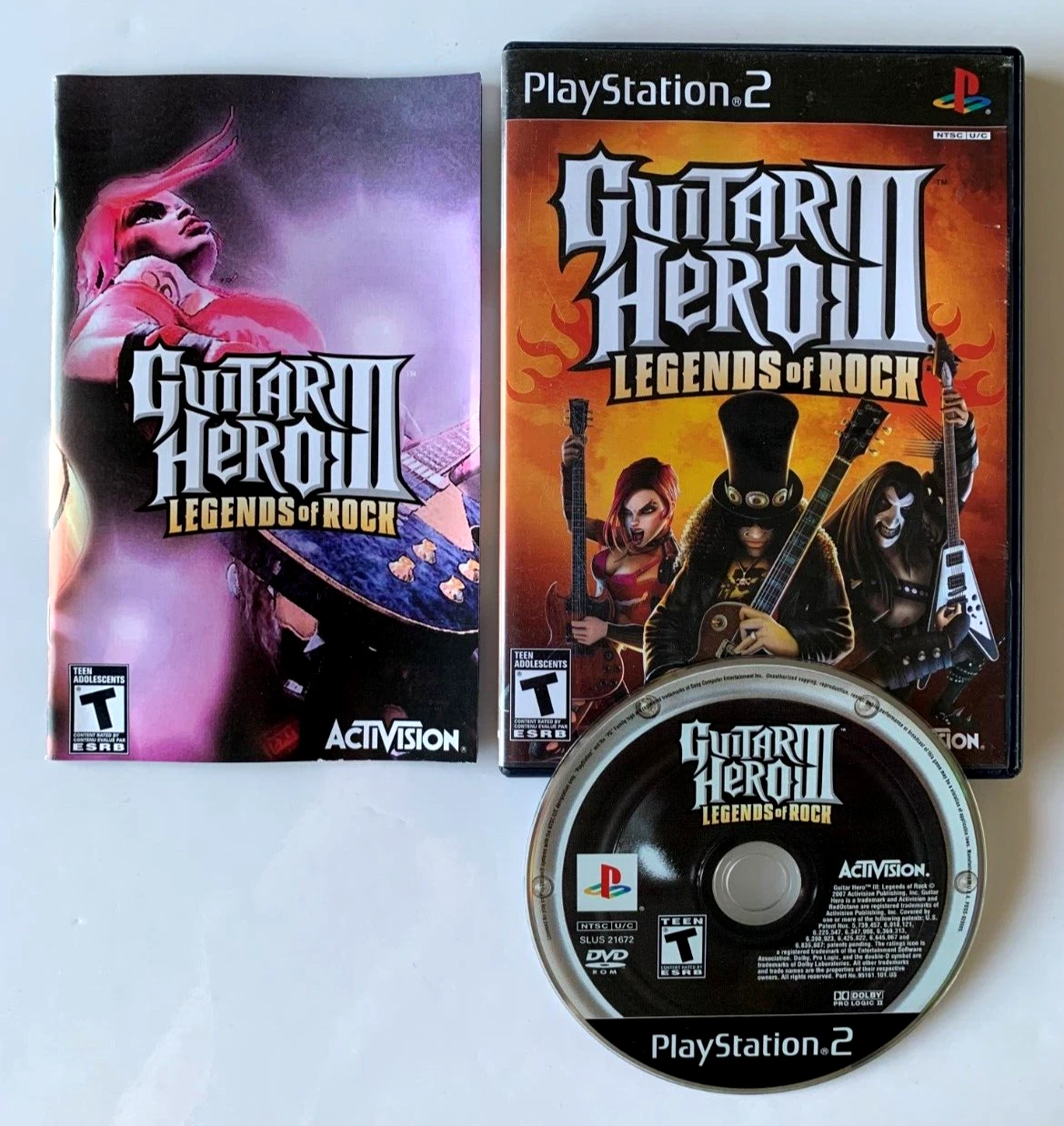 Guitar Hero III 3 Legends of Rock 2007 PlayStation 2 PS2 CIB game Tested works