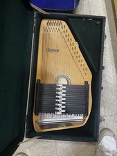 EXC Vintage 1979 Autoharp by Oscar Schmidt 36 Strings Zither Wood Case