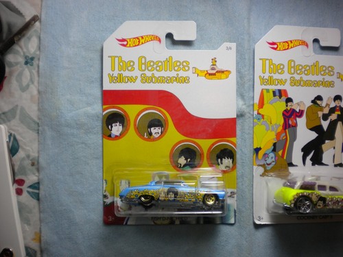 2016 Mattel Hot Wheels The Beatles Yellow Submarine 2 Autos, Cockney Cab, Fish'd - Bild 3 von 5