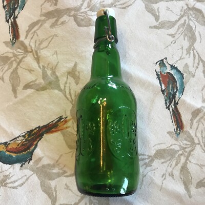 【Grolsch 5L 】グロールシュ 5リートルビンテージビール瓶 Vtg Grolsch Lager 16 Oz .5 L Liter Litre Green Glass Beer