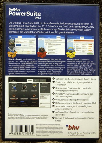 Uniblue PowerSuite 2012 de soutien-gorge *** Logiciel d'entretien Windows *** EXCELLENT état - Photo 2/3
