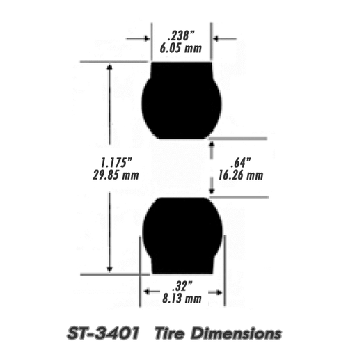 1/24 Scale Strombecker Slot Car Tires 2pk Fits Maserati 250F Mercedes Jaguar D - Picture 3 of 3