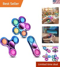 Fidget Toys 3 Pack,Pop Fidget Spinner for Kids Adults Relieves Stress and C...