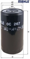 Mahle OC267 ÖLfilter MotoröLfilter
