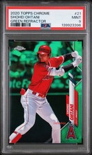 2020 Topps Chrome SHOHEI OHTANI #21 Green Refractor 94/99 Mint PSA 9