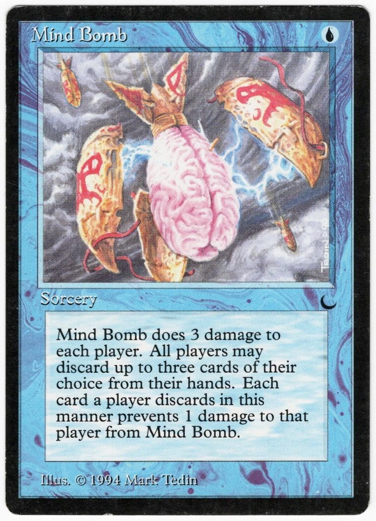Mind Bomb 1994 The Dark Blue Rare Sorcery MTG LP AZ1