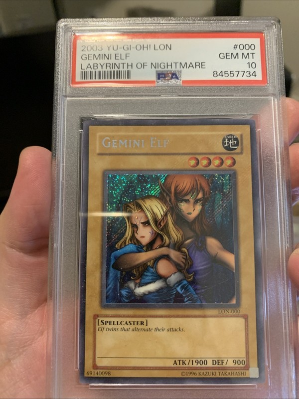 Yugioh Gemini Elf LON Unlimited Psa 10