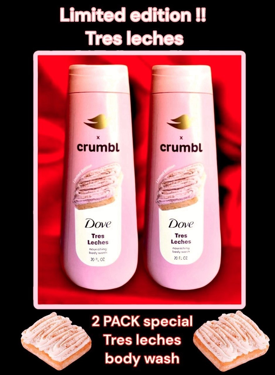 【限定】【新品未開封】 Dove × crumbl 限定品　2点セット日本未入荷 2 PACK Dove X Crumbl TRES LECHES LIMITED EDITION Body Wash 20oz