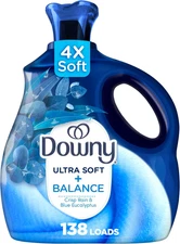 Downy Ultra Soft Fabric Softener Liquid, Balance, Crisp Rain and Blue Eucalyptus