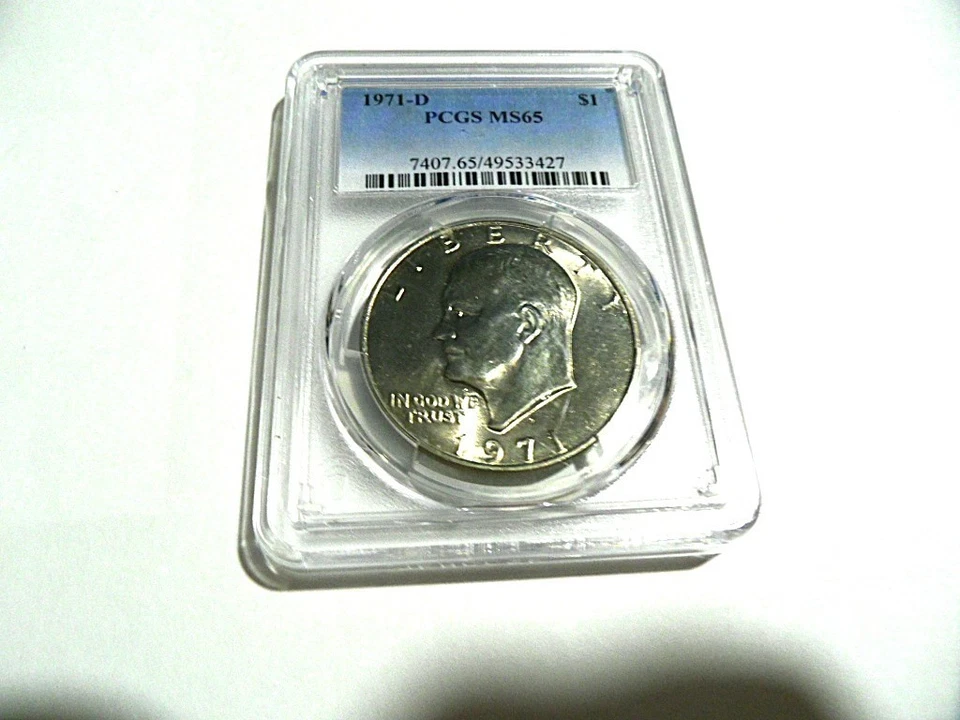 1971-D Eisenhower Dollar  Friendly Eagle PCGS MS65 . RDV-006 - Image 2 of 4