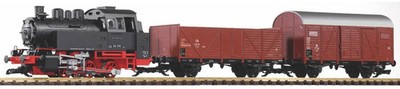 PIKO G Scale 38120 DB (Deutsche Bahn) BR80 Freight Starter Set w/ Analog Snd/Smo