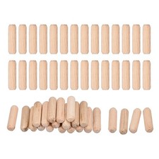 Wooden Dowel Pins 120 Pcs 8x30mm Fluted Beveled Ends Wood Dowel Pegs
