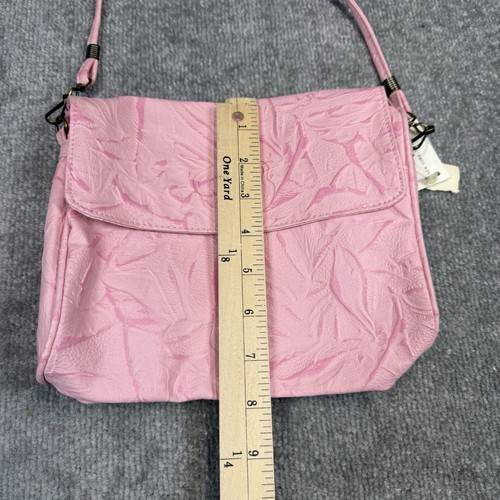 Vintage Pacific Connections Handtasche Damen rosa abgenutzt Leder Schulterriemen - Bild 13 von 14