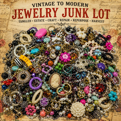 Huge Vintage To Now Jewelry Junk Lot 4+ Lbs Craft Repair Repurpose Tangled