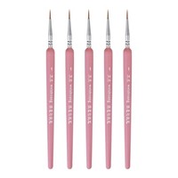 5Stk Detail Malpinsel 10Mm GeschäRfte Spitze 185Mm Nylon Haare Miniatur(1#) Rosa