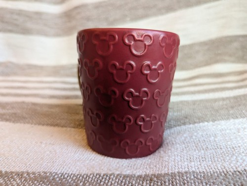 Disney Park Mickey Mouse Raised Ears Icon Coffee Mug Red Gold - Foto 6 di 6