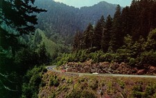 Postcard Great Smoky Mountains national Park view of switchbacks US 441