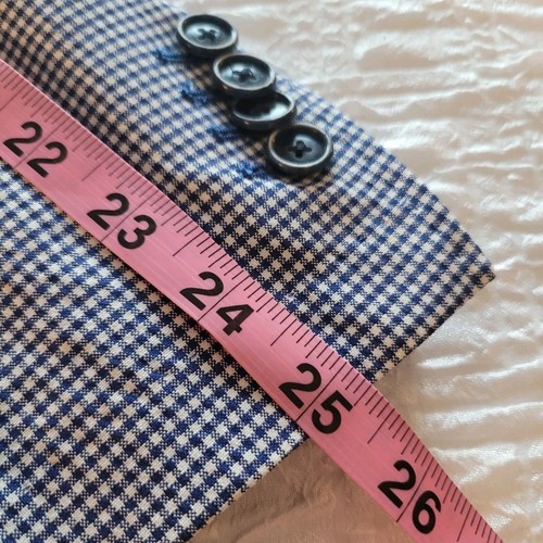 Southern Proper Blazer 44R Gentlemans Jacket Red Stripe Blue Gingham Two Tone - Picture 12 of 14