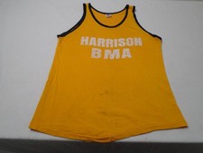 VTG 60s Mason Durene Jersey Large Tank Team Varsity Yellow Sportswear USA Rowing