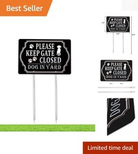 Easily Visible 'Please Keep Gate Closed' Dog Sign - Durable Aluminum Design
