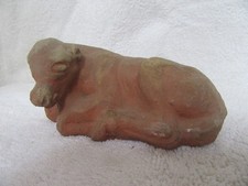 KLEINER OCHSENSCHOTT / ZAUNK&Ouml;NIG KERAMIK MAQUETTE EINES KALBES signiert R ZAUNK&Ouml;NIG