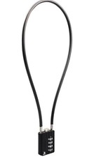 4 Digit Cable Combination Lock 20   50cm Flexible - 5 mm Diameter - Black