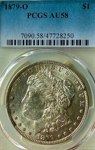 1879-O AU58 Spectacular Surfaces PCGS New Orleans Mint Morgan Silver Dollars