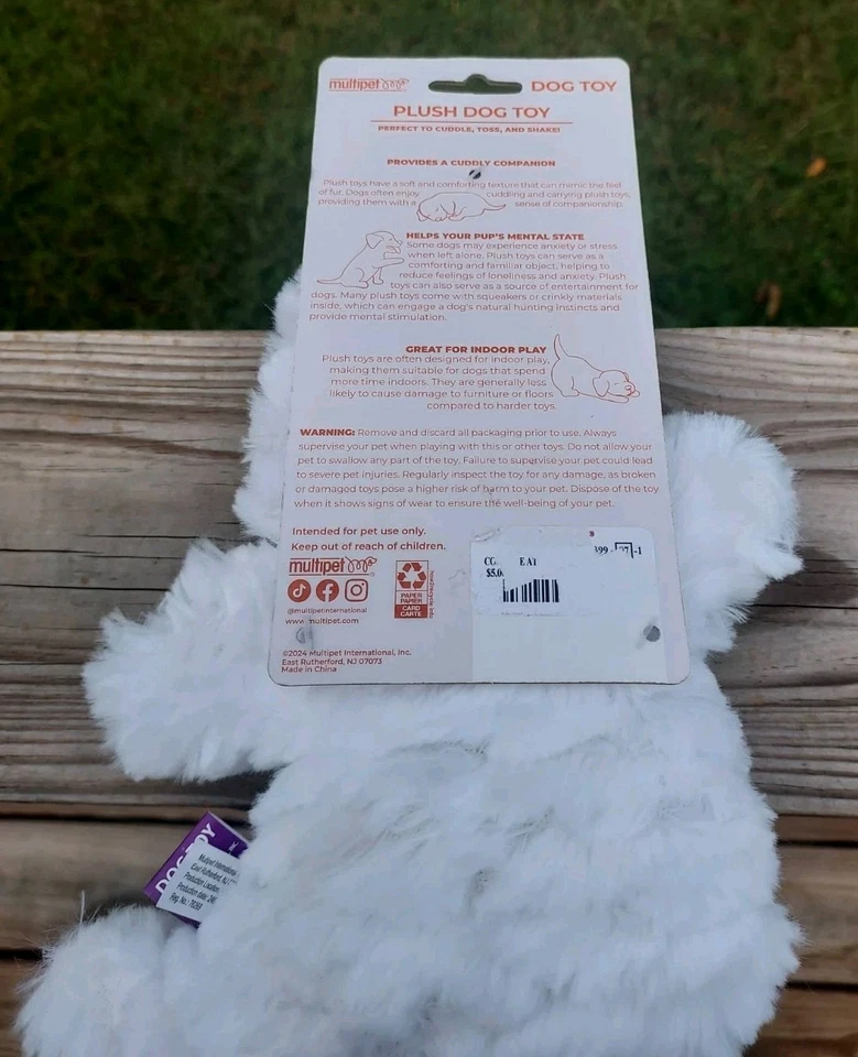 Multipet Ice Ghost 👻 Dog Toy 9” Clinker And Squeaky. - Image 2 of 2