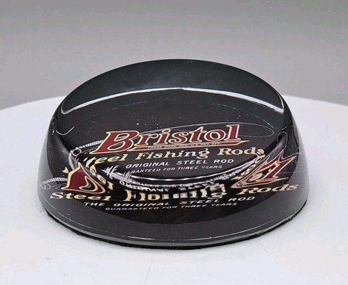 Einzigartiger Vintage Bristol Stahl Angelruten Glas Werbung Briefbeschwerer - RAR  - Bild 3 von 10