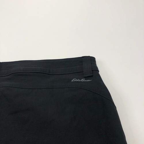 Eddie Bauer 12 (Fits 34W) Trek Trail Nylon Skirt Skort 2.5" Shorts Black - Picture 3 of 7