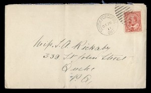 DR WHO 1911 CANADA SOUTH PORCUPINE ONT TO QUEBEC PQ R82713