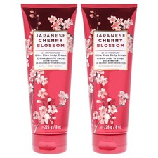 Japanese Cherry Blossom by Bath and Body Works - 8 oz Body Cream - Pack of 2