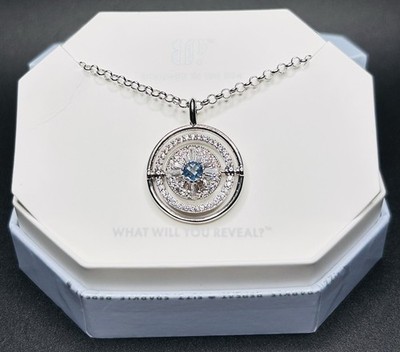 Bomb Party Rare Unicorn Necklace NK60444 Lab-Created Blue Zircon Spinel Rhodium