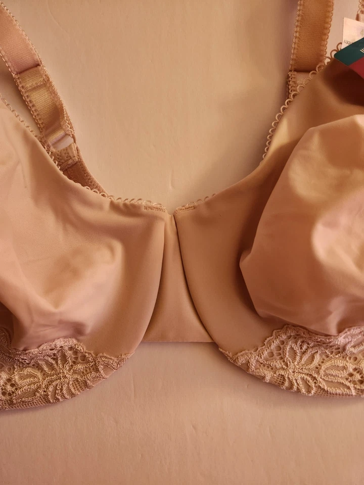 Sujetador Olga Warners para mujer beige con aros 35063 42D nuevo con etiquetas sujetador elevación de lujo Foto 3 de 4