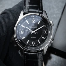 Jaeger-LeCoultre Polaris Automatic Black Dial Steel Leather 41mm Men's Watch