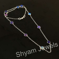 Sterling Silve Originale Opale Perline 50.8cm Catenina Gioielli per Uomo/Donna