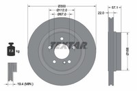 2X Textar Bremsscheibe 92163605 FüR MERCEDES-BENZ