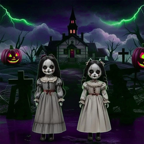 2Pcs Halloween Spooky Ghost Doll Props Halloween Yard Signs Garden NEW - Picture 3 of 7