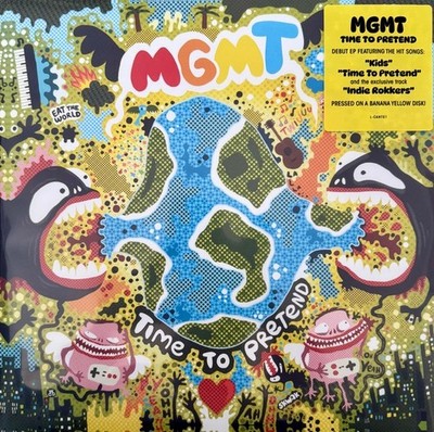 MGMT '' TIME TO PRETEND '' SEALED UK LP *** YELLOW VINYL *** SYNTH-POP KIDS INDIE