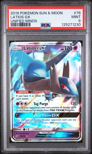 Latios-GX graded PSA 9 for sale on eBay