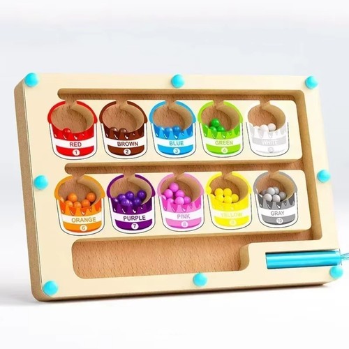 Puzzle Magnetic Color Number Maze Toy Fine Motor Training - Picture 12 of 15