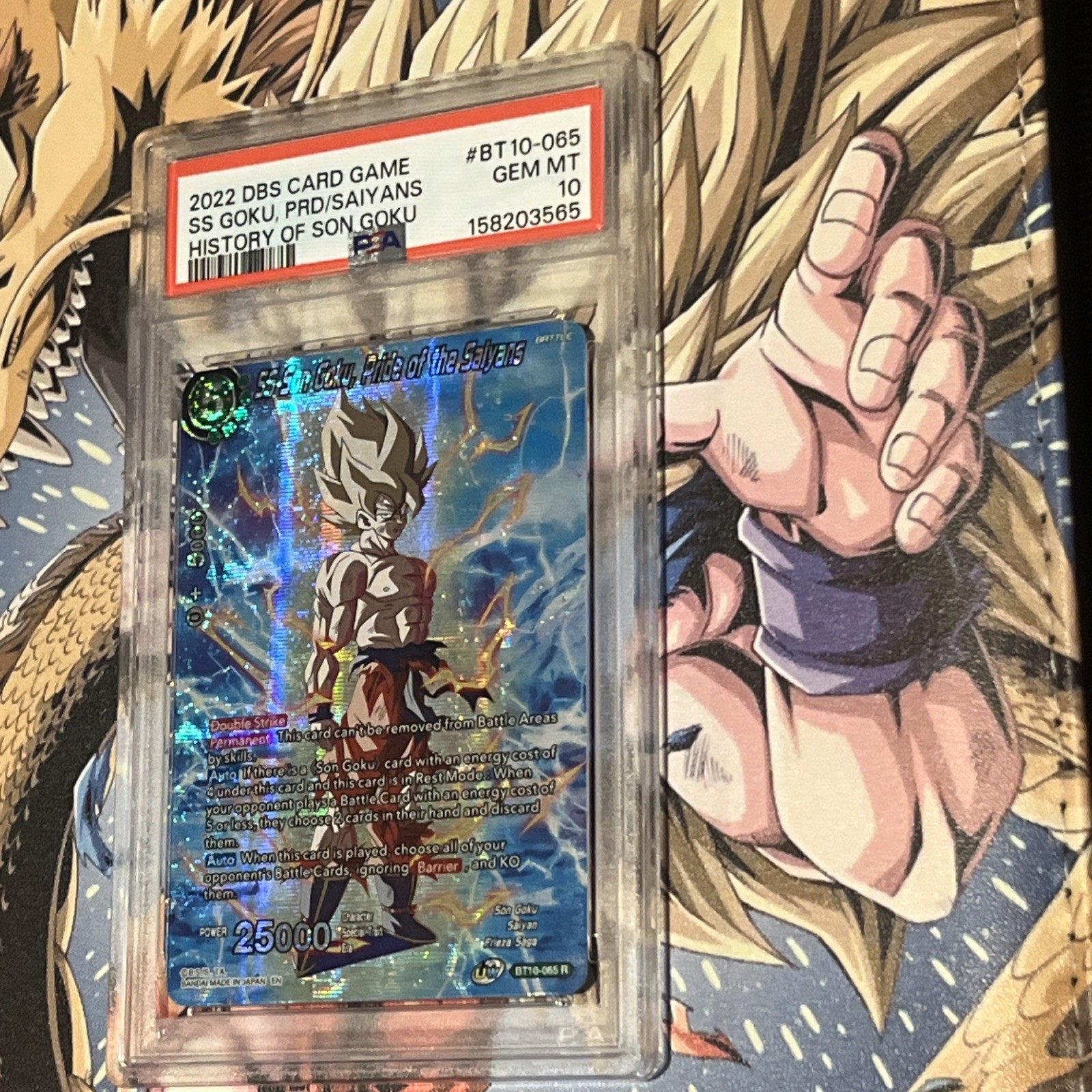 Dragon Ball Super Card Game SS Son Goku, Pride Of The Saiyans PSA Gem Mint 10 view 2