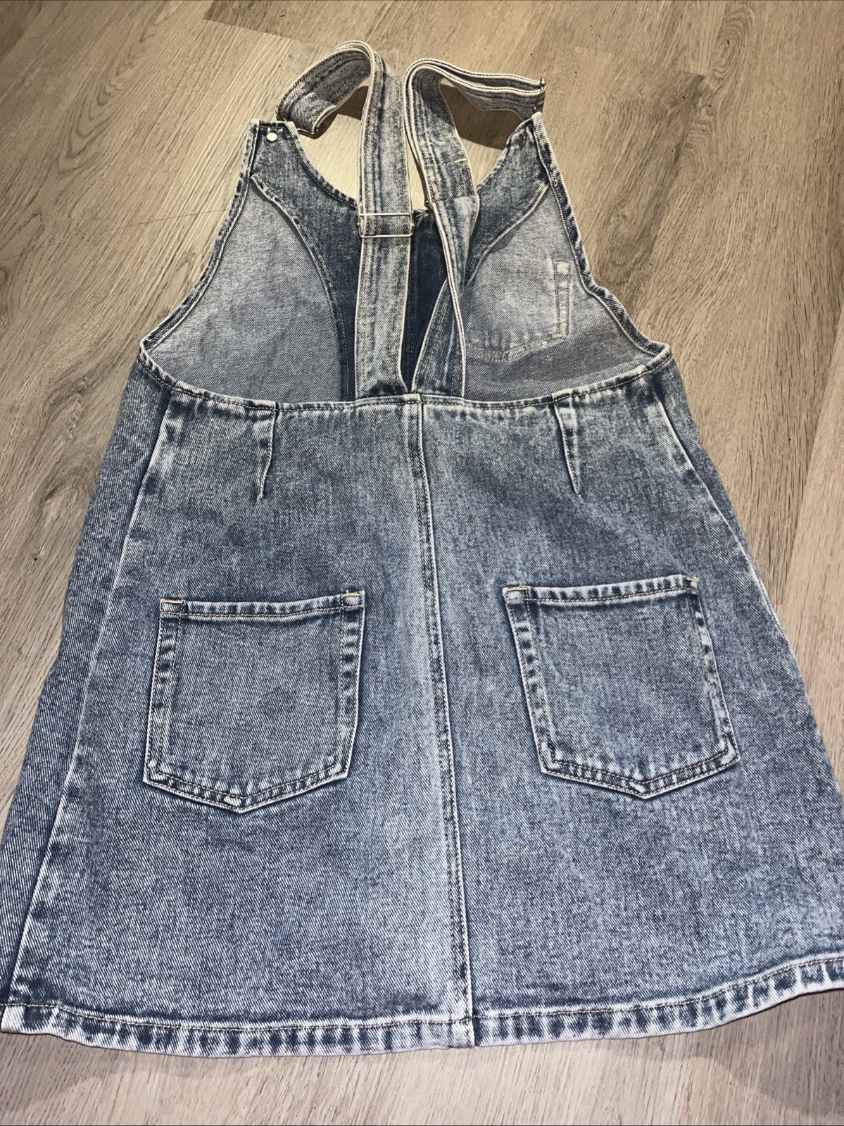 PacSun Women’s Denim Overall Dress – Zip Front, Adjustable Straps, Size M